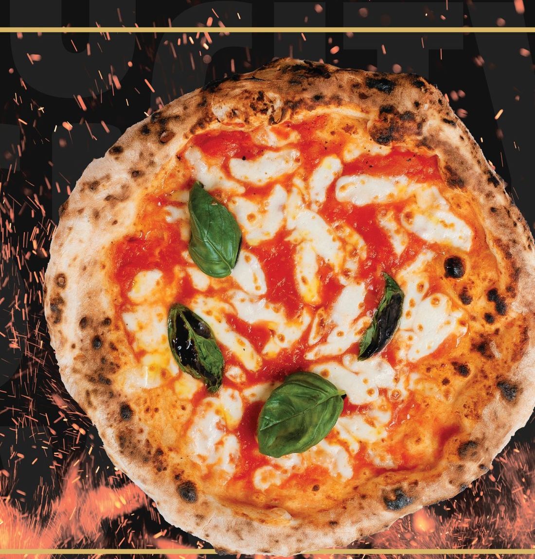 A margherita pizza